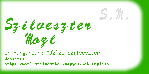 szilveszter mozl business card